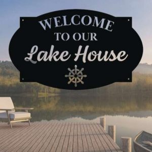 Personalized Sign Lakehouse Beach House Home Decor Custom Metal Sign