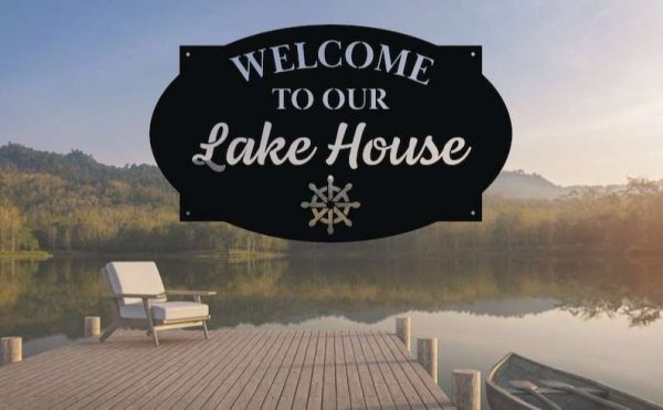 Personalized Sign Lakehouse Beach House Home Decor Custom Metal Sign