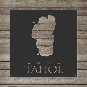 Personalized Lake Name Sign Lakehouse Beach House Home Decor Custom Metal Sign