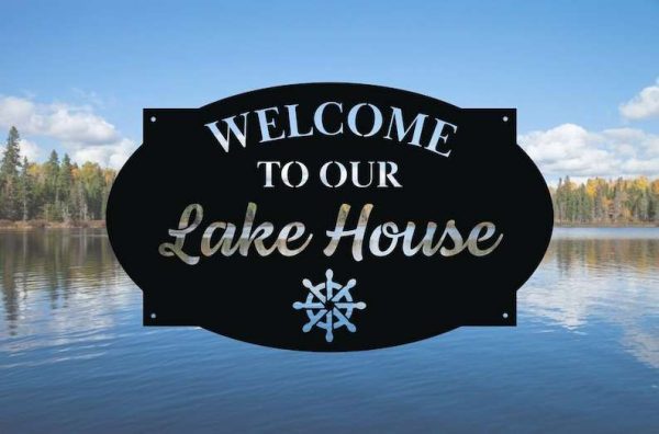 Personalized Sign Lakehouse Beach House Home Decor Custom Metal Sign