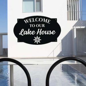 Personalized Sign Lakehouse Beach House Home Decor Custom Metal Sign 3 7