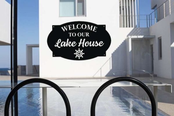 Personalized Sign Lakehouse Beach House Home Decor Custom Metal Sign