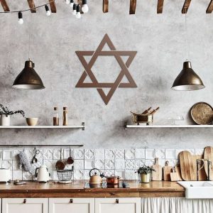 Personalized Star Of David Religious Jewish Yoga Studio Home Decor Custom Metal Sign 3