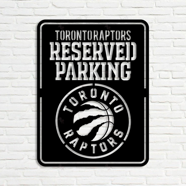 Personalized Toronto Raptors Reserved Parking Sign NBA Basketball Wall Decor Gift for Fan Custom Metal Sign
