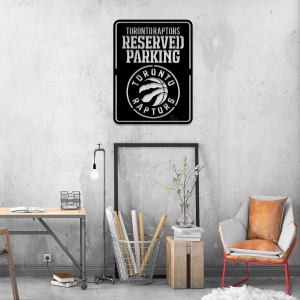 Personalized Toronto Raptors Reserved Parking Sign NBA Basketball Wall Decor Gift for Fan Custom Metal Sign 2