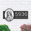 Personalized Virgin Mary Christian Address Sign House Number Plaque Custom Metal Sign 1 1