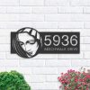 Personalized Virgin Mary Christian Address Sign House Number Plaque Custom Metal Sign 1