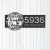 Personalized Welcome to Our Farm Address Sign Farm House Number Plaque Custom Metal Sign 3