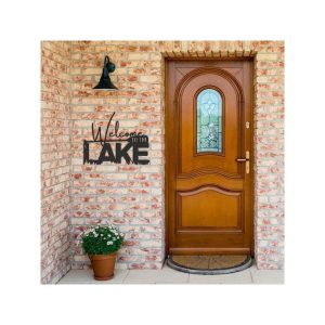 Personalized Welcome to the Lake Sign Lakehouse Beach House Home Decor Custom Metal Sign 3