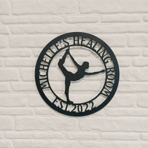 Personalized Yoga Academy Studio Home Decor Custom Metal Sign 1