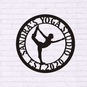 Personalized Yoga Academy Studio Home Decor Custom Metal Sign 2