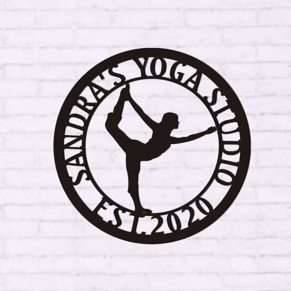Personalized Yoga Academy Studio Home Decor Custom Metal Sign
