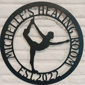 Personalized Yoga Academy Studio Home Decor Custom Metal Sign 3
