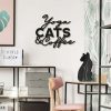 Personalized Yoga Cats Coffee Sign Yoga Studio Home Decor Custom Metal Sign 1