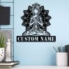 Personalized Yoga Girl Mandala Sign Yoga Studio Home Decor Custom Metal Signg 3