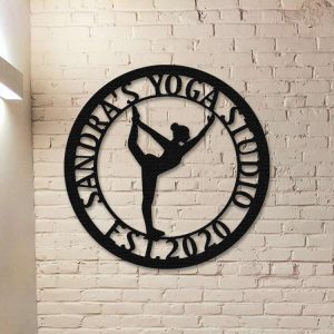 Personalized Yoga Lover Yoga Studio Home Decor Custom Metal Sign