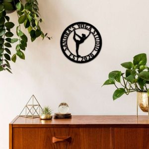 Personalized Yoga Lover Yoga Studio Home Decor Custom Metal Sign 3
