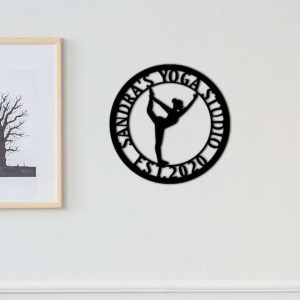 Personalized Yoga Lover Yoga Studio Home Decor Custom Metal Sign 4