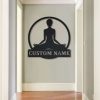 Personalized Yoga Meditation Sign Yoga Studio Home Decor Custom Metal Sign 2