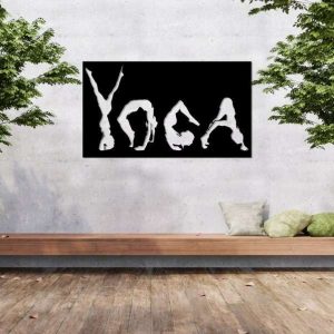 Personalized Yoga Pose Zen Meditation Yoga Studio Home Decor Custom Metal Sign