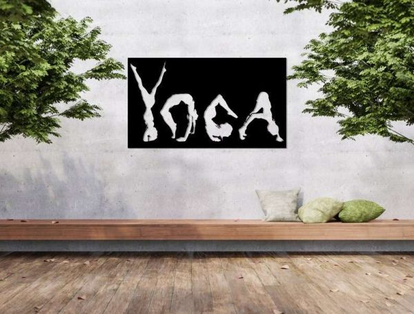 Personalized Yoga Pose Zen Meditation Yoga Studio Home Decor Custom Metal Sign