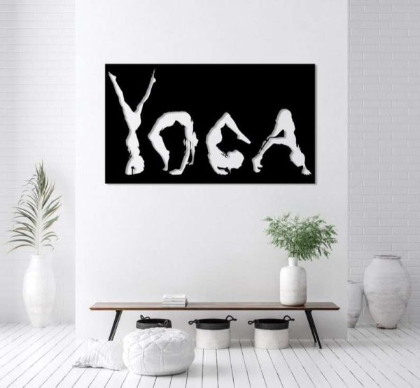 Personalized Yoga Pose Zen Meditation Yoga Studio Home Decor Custom Metal Sign