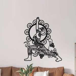 Personalized Yoga Poses Buddha Yoga Studio Home Decor Custom Metal Sign