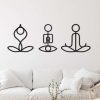 Personalized Yoga Poses Set of 3 Namaste Meditation Room Yoga Studio Home Decor Custom Metal Sign 1