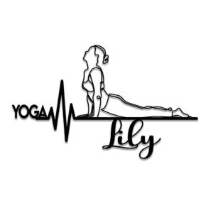 Personalized Yoga Studio Heartbeat Business Sign Yoga Studio Home Decor Custom Metal Sign