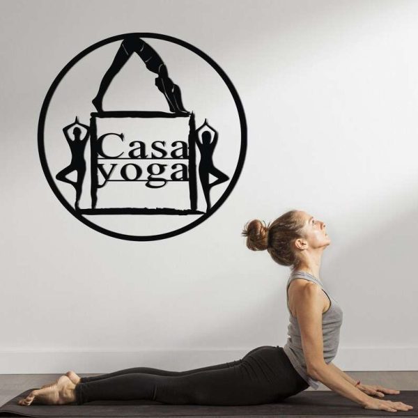 Personalized Yoga Studio Home Decor Custom Metal Sign