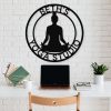 Personalized Yoga Studio Meditation Home Decor Custom Metal Sign 1