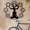 Personalized Yoga Symbol Chakra Spiritual Namaste Om Breathe Symbol Yoga Studio Home Decor Custom Metal Sign 1