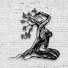 Personalized Yoga Tree Girl Yoga Studio Home Decor Custom Metal Sign 1