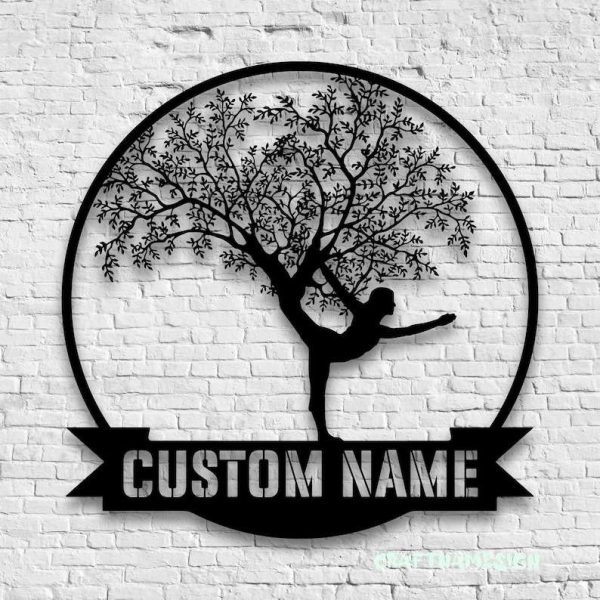 Personalized Yoga Tree Of Life Yoga Studio Home Decor Custom Metal Sign