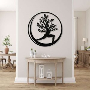 Personalized Yoga Tree Of Life Yoga Teacher Yoga Studio Home Decor Custom Metal Sign