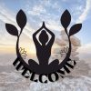 Personalized Yoga Welcome Sign Studio Home Decor Custom Metal Sign 1