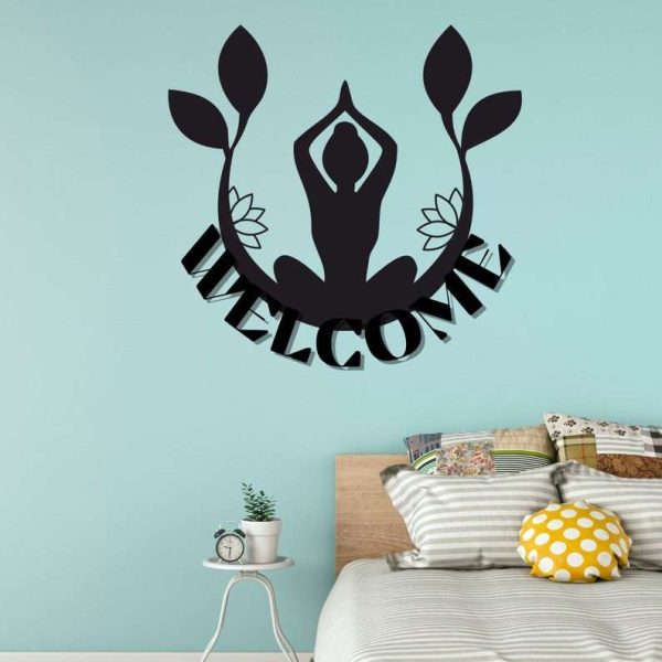 Personalized Yoga Welcome Sign Studio Home Decor Custom Metal Sign