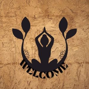 Personalized Yoga Welcome Sign Studio Home Decor Custom Metal Sign 4