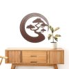 Personalized Zen Circle Bonsai Spiritual Yoga Studio Home Decor Custom Metal Sign 1
