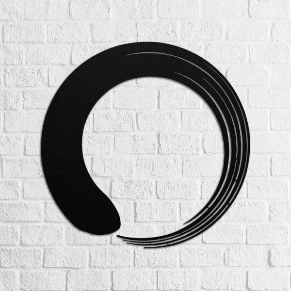 Personalized Zen Circle Enso Circle Yoga Studio Home Decor Custom Metal Sign