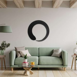 Personalized Zen Circle Enso Circle Yoga Studio Home Decor Custom Metal Sign 4