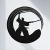 Personalized Zen Circle Samurai Meditation Room Yoga Studio Home Decor Custom Metal Sign 2