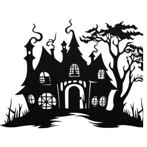 Halloween Castle House Metal Sign V4 Halloween Decoration For Home 1