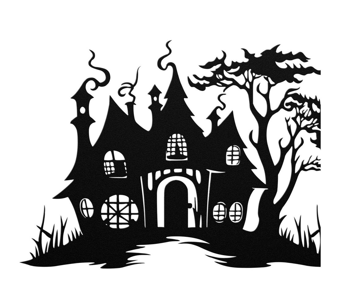 Silhouette Design Store: Haunted House Ornament