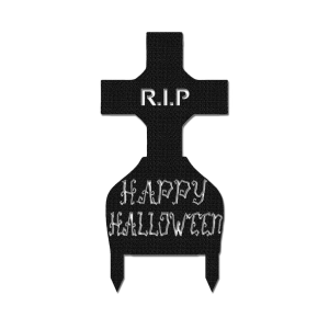 Halloween Gravestone Metal Yard Stake RIP Signs Halloween Decoration for Home