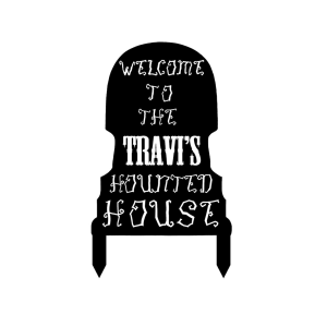 Halloween Gravestone Yard Stake Welcome To The Hounted House Signs Halloween Decoration for Home 1