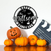Halloween Spiderweb Metal Sign Custom Family Name Signs Halloween Decoration for Home 2 1