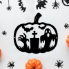 Horror Pumpkin Halloween Metal Sign Ghost Boo Signs Halloween Decoration for Home 1