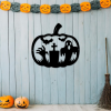 Horror Pumpkin Halloween Metal Sign Ghost Boo Signs Halloween Decoration for Home 2