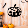 Horror Pumpkin Halloween Metal Sign Ghost Boo Signs Halloween Decoration for Home 3